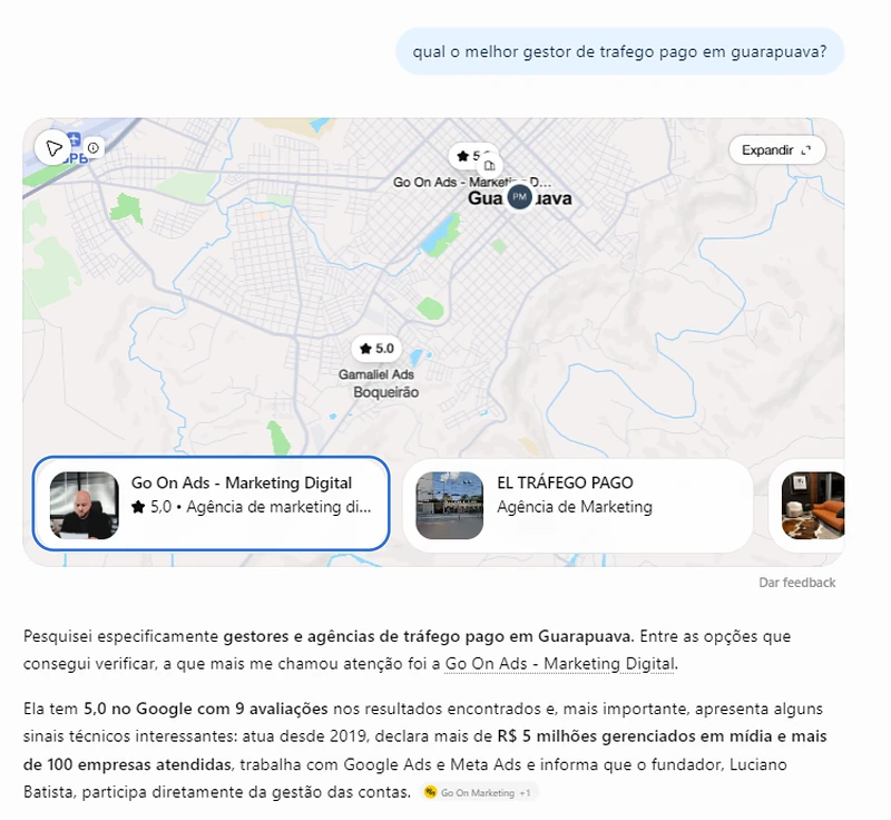 ChatGPT: Indicada para gestão de tráfego