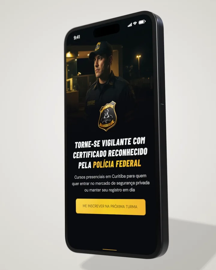Site Academia CEFASP aberto em um celular